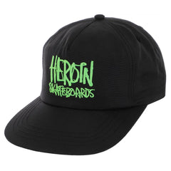 Heroin Skateboards 'Script' Nylon Snapback Cap - Black/Green-1