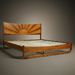 Estructura de cama de madera maciza Sunset-7