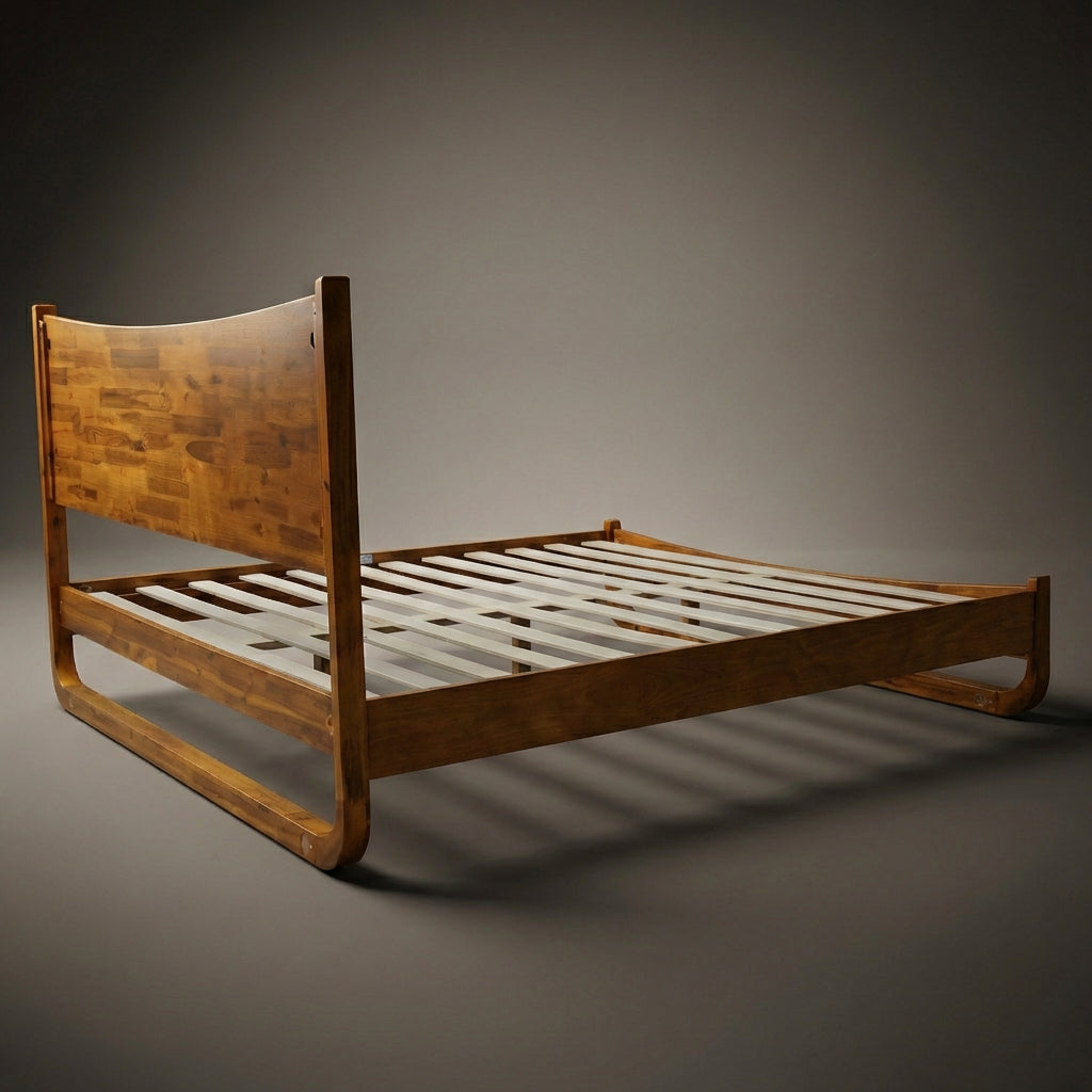 Estructura de cama de madera maciza Sunset-8