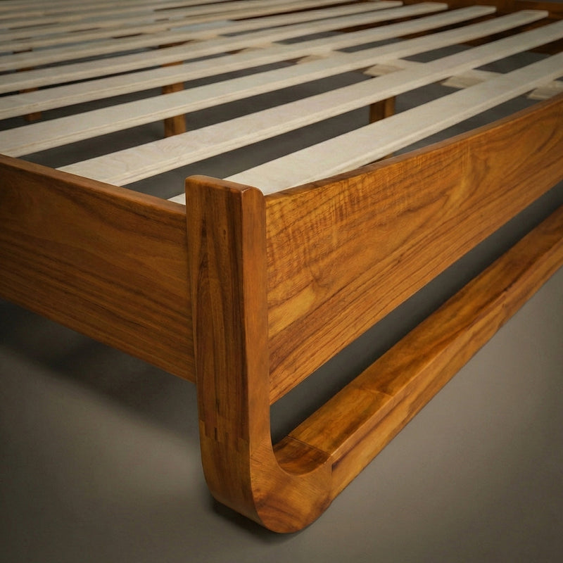 Estructura de cama de madera maciza Sunset-4