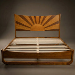 Estructura de cama de madera maciza Sunset-2