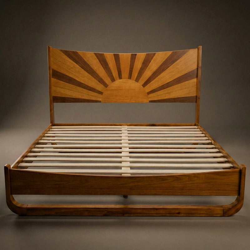 Estructura de cama de madera maciza Sunset-2