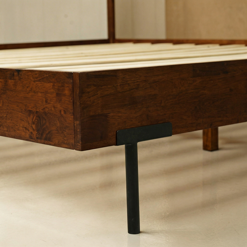 Frida Solid Wood Bed Frame-19
