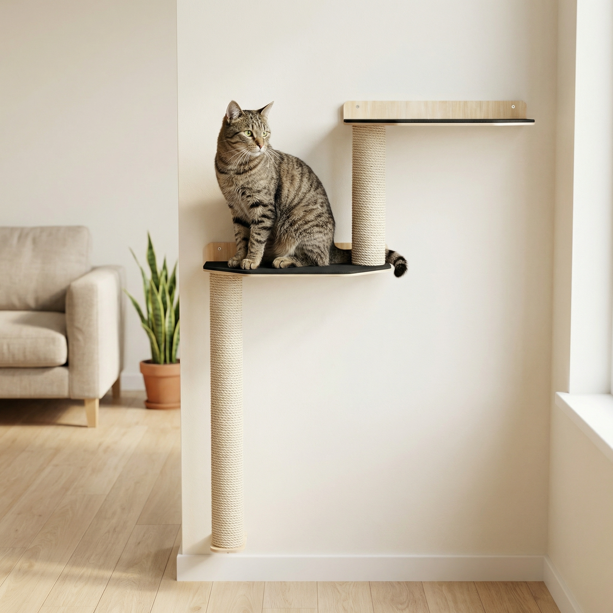 Wall Mounted Cat Scratcher Parkour-1