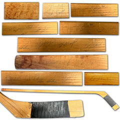 Vintage Full Size Hockey Stick Signed by 19 NHL Legends-1