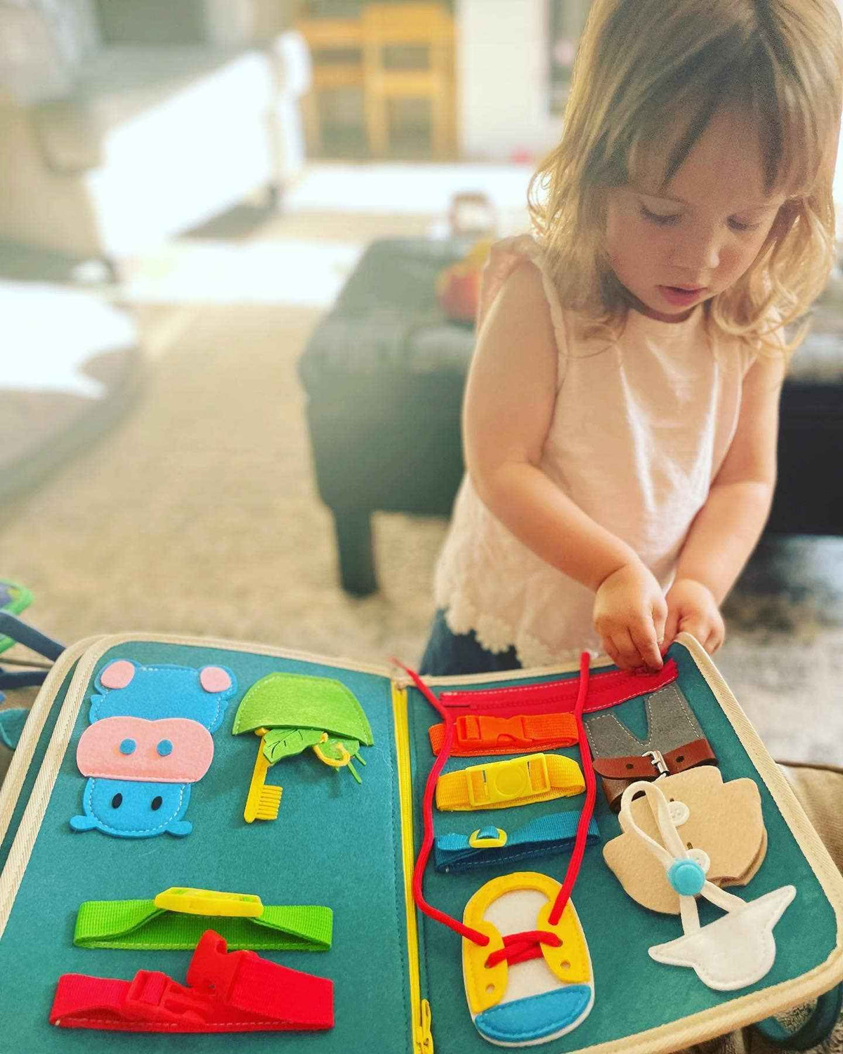 Breeze Essence Inc. - Jungle Adventure Busy Board for Toddlers - Ages 1–3-6