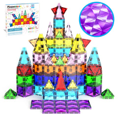 PicassoTiles 40-Piece Travel Size Magnetic Tile Building Set - Ages 3+-1