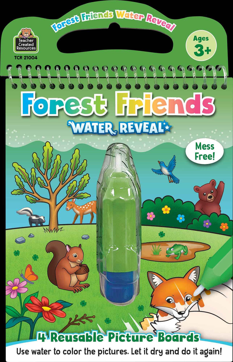 Teacher Created Resources - Forest Friends Water Reveal Reusable Coloring Book Set - Ages 2+-1