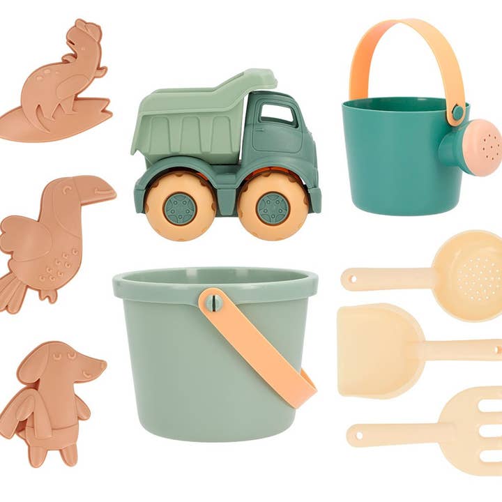 Tutete - Monnka Sea Green Beach Toy Set - 9-Piece - Ages 2+-1