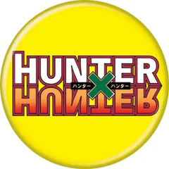 Hunter x Hunter Logo on Yellow Button-1