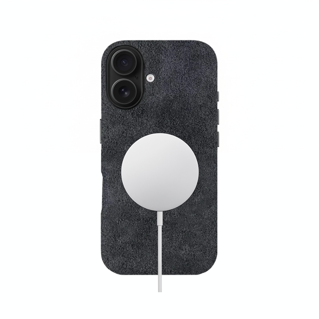 Coque Alcantara Grise pour iPhone 16-2