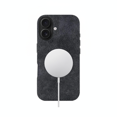 Coque Alcantara Grise pour iPhone 16-2