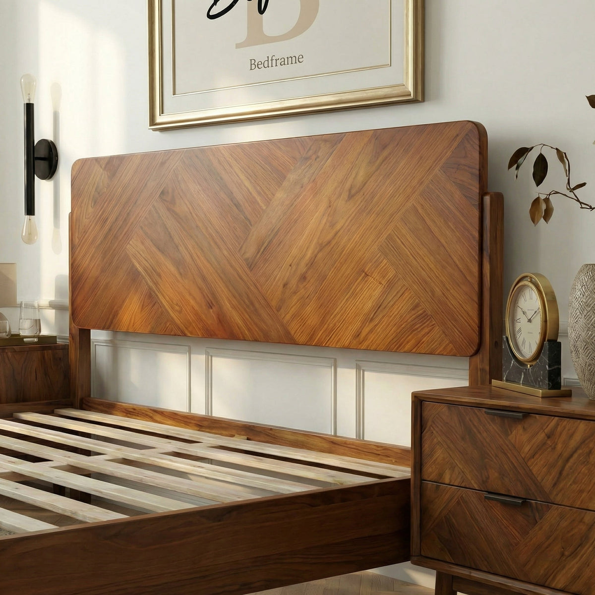 Estructura de cama de madera maciza Bifrost-5