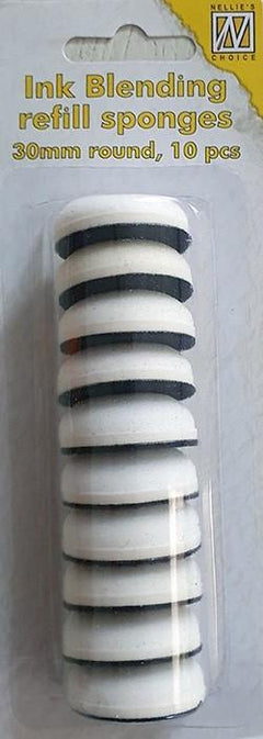 Nellie's Choice Ink Blending Refill Sponges 30mm Round Pack Of 10-1
