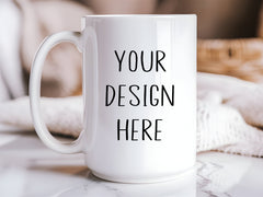 Custom Photo Mug 15oz — Personalized Coffee Mug, Your Design Mug, Custom Gift with Photo or Text, Made in Canada-1