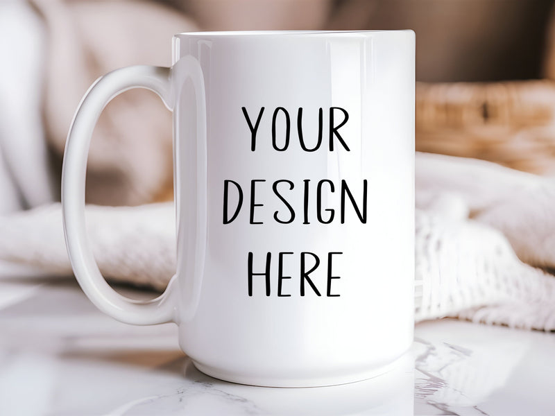 Custom Photo Mug 15oz — Personalized Coffee Mug, Your Design Mug, Custom Gift with Photo or Text, Made in Canada-1