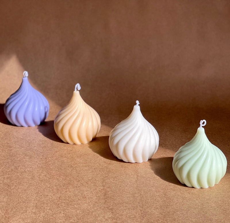 Swirl Soy Wax Candle | Decorative Pillar Candle-4