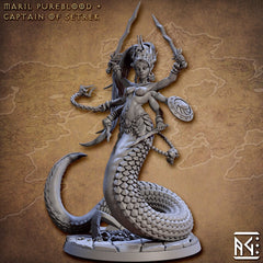 Maril Pureblood - Artisan Guild Monster | Snake | Naga | Yuan-ti | Boss | Large | Melee | DnD | Pathfinder | Dungeons and Dragons | Fantasy-1