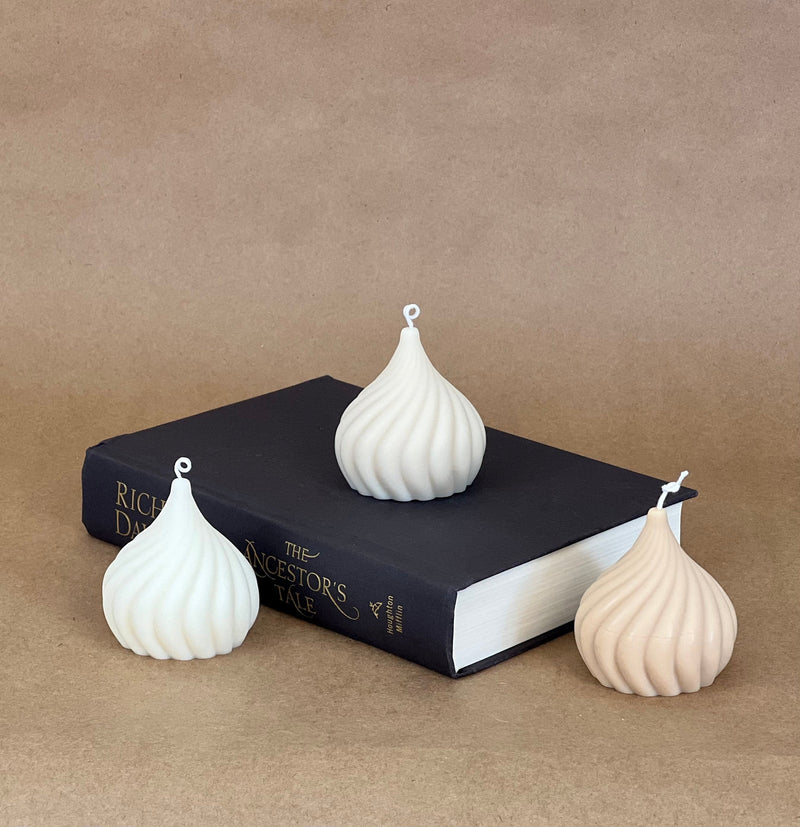 Swirl Soy Wax Candle | Decorative Pillar Candle-2