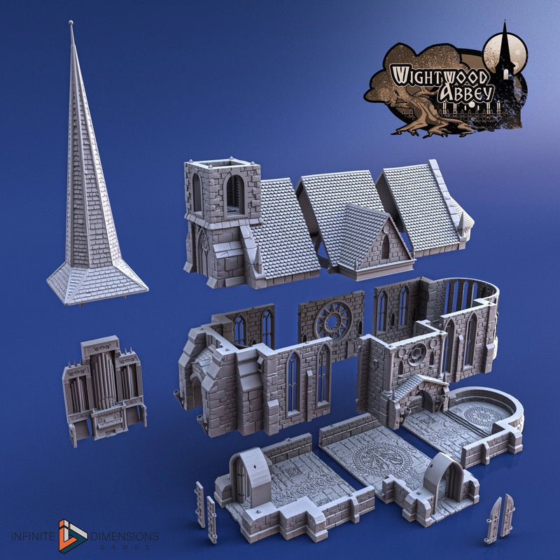 Chapel - Whitewood Abbey Set | Church | Diorama | DnD | Wargaming | Building | Village | Town -  High Quality 3D Printed, 15mm, 28mm, 32mm-2