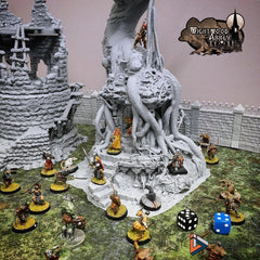The Ancient Shrine - Whitewood Abbey Set | Diorama | DnD | Wargaming | Building | Forest | Fey - High Quality 3D Printed, 15mm, 28mm, 32mm-3