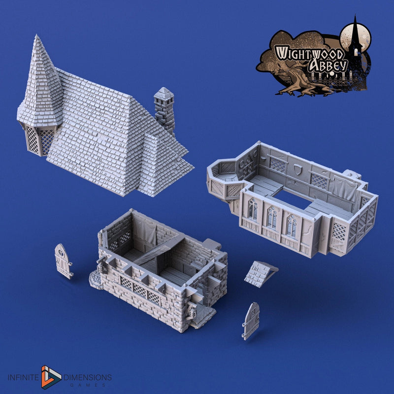 Abbot’s House - Wightwood Abbey Set | Diorama | DnD | Wargaming | Building | Village | Town -  High Quality 3D Printed, 15mm, 28mm, 32mm-3