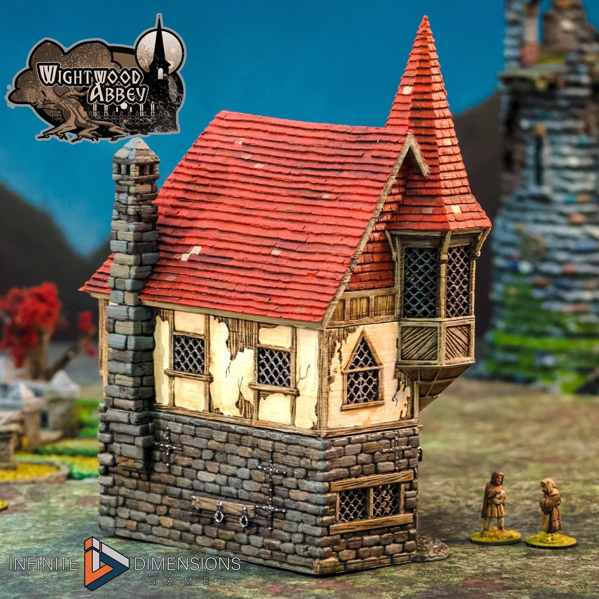 Abbot’s House - Wightwood Abbey Set | Diorama | DnD | Wargaming | Building | Village | Town -  High Quality 3D Printed, 15mm, 28mm, 32mm-4