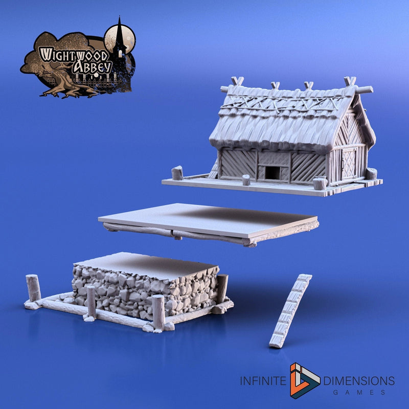 Medieval Chicken Coop Miniature Building - DnD, Wargaming, Model Train | Farm | Town | Village | Fields | Animal | Pathfinder | City-2