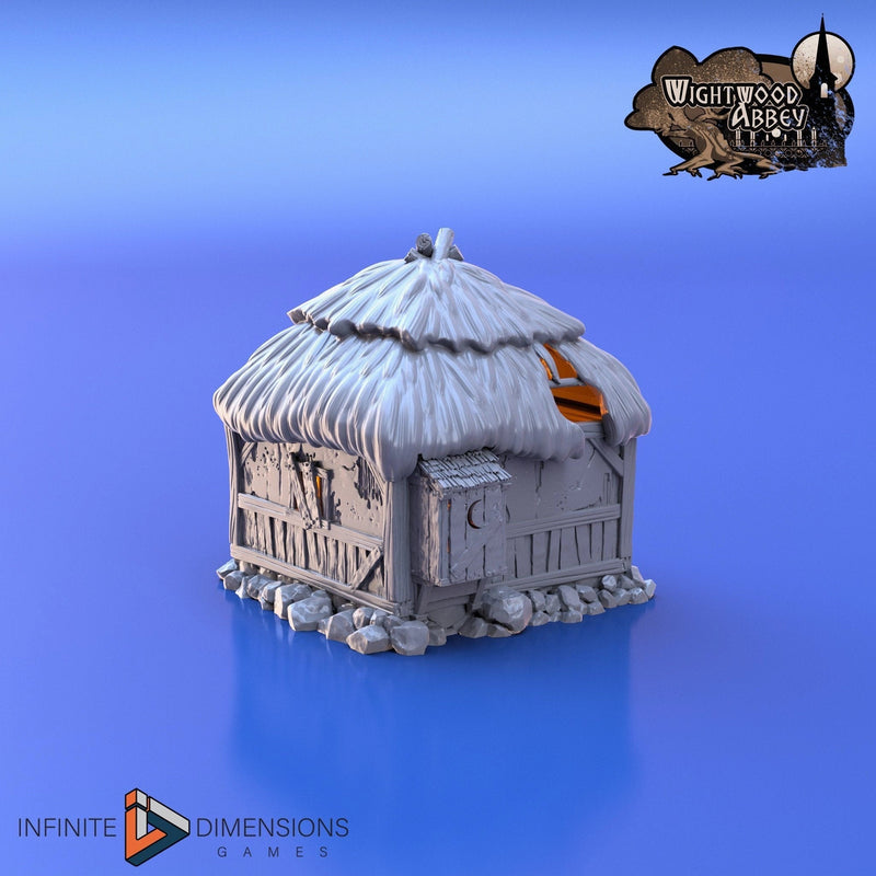 Prison Hut / Quarantine - Whitewood Abbey Set | Diorama | DnD | Wargaming | Building | Village |Town- High Quality 3D Printed 15mm 28mm 32mm-3
