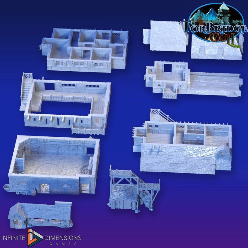 The Last Hearth Inn Miniature Building Set - DnD, Wargaming, Model Train | Tavern | Hotel | Medieval | Fantasy | Pathfinder | Torbridge-3