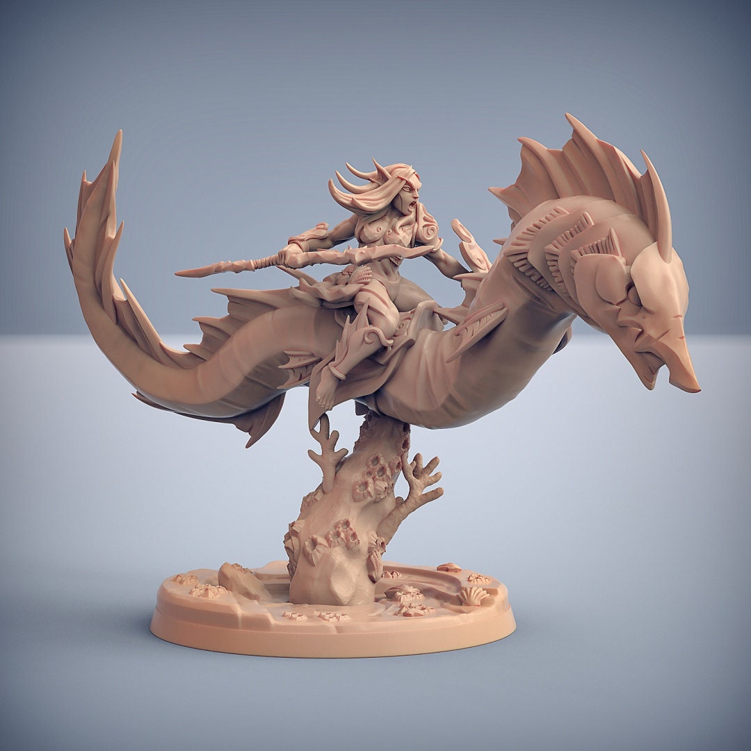 Swordeels Riders - Artisan Guild, Triton | Male | Female | Fighter | Mount | Eel | Sea | Fantasy | Paladin | Spear | Sword | DnD, Pathfinder-6