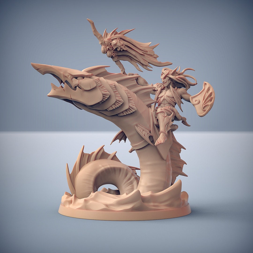 Swordeels Riders - Artisan Guild, Triton | Male | Female | Fighter | Mount | Eel | Sea | Fantasy | Paladin | Spear | Sword | DnD, Pathfinder-5