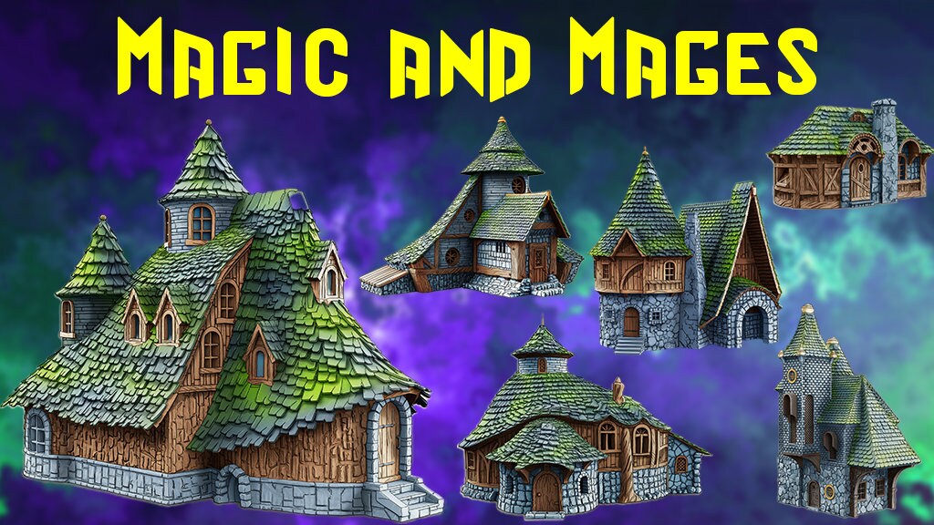 Realm of the Twin Scholars - Magic and Mages set - Medieval Tabletop Terrain for your DnD/Pathfinder/TTRPG and Wargaming setup!-4