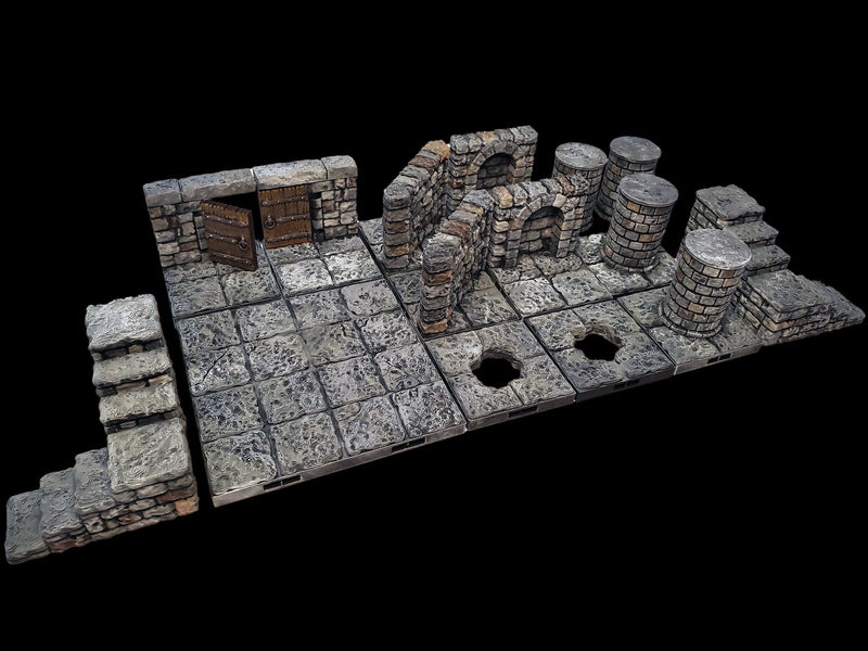 Magnetic Dungeon Tiles Expansion 4 | Dungeon Theme | Fat Dragon Games | Tabletop Terrain | Dungeons And Dragons, D&D, Pathfinder-1