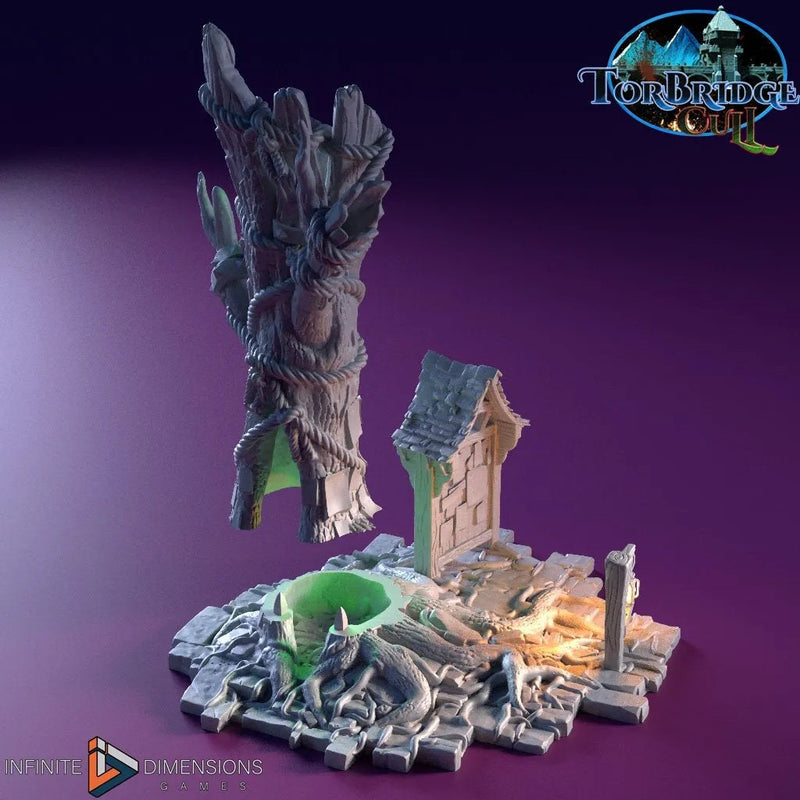 The Tidings Tree - Miniature Building - DnD, Wargaming, Model Train | Terrain | Town | Village | Notice Board | 28mm | Prop | Scenery, Quest-2