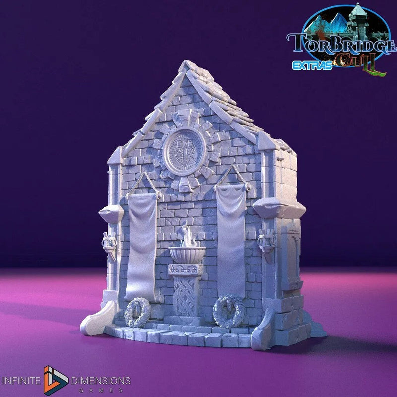 War Memorial Fountain Miniature Building - DnD, Wargaming, Model Train | Terrain | Town | Village | Square | Plaza | 28mm | Prop | Scenery-3