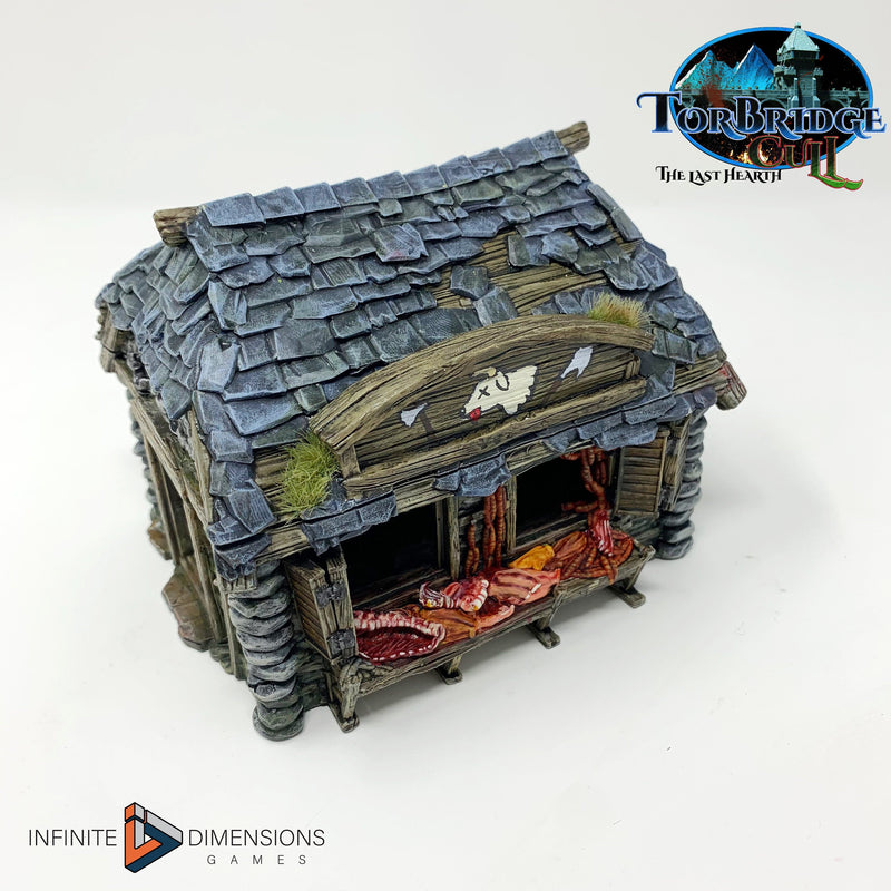 The Butchery Miniature Building - DnD, Wargaming, Model Train | Terrain | Town | Village | Market | Shopkeep | Pathfinder | Shop | Store-1