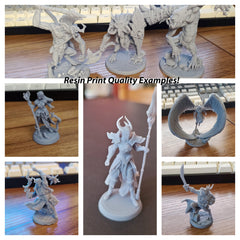 Death Knight DnD miniature - EC3D, | Monster | 5E | Undead | Demon | 32mm | Pathfinder | Fantasy | Necromancer | Skeleton | Melee | 28mm-2