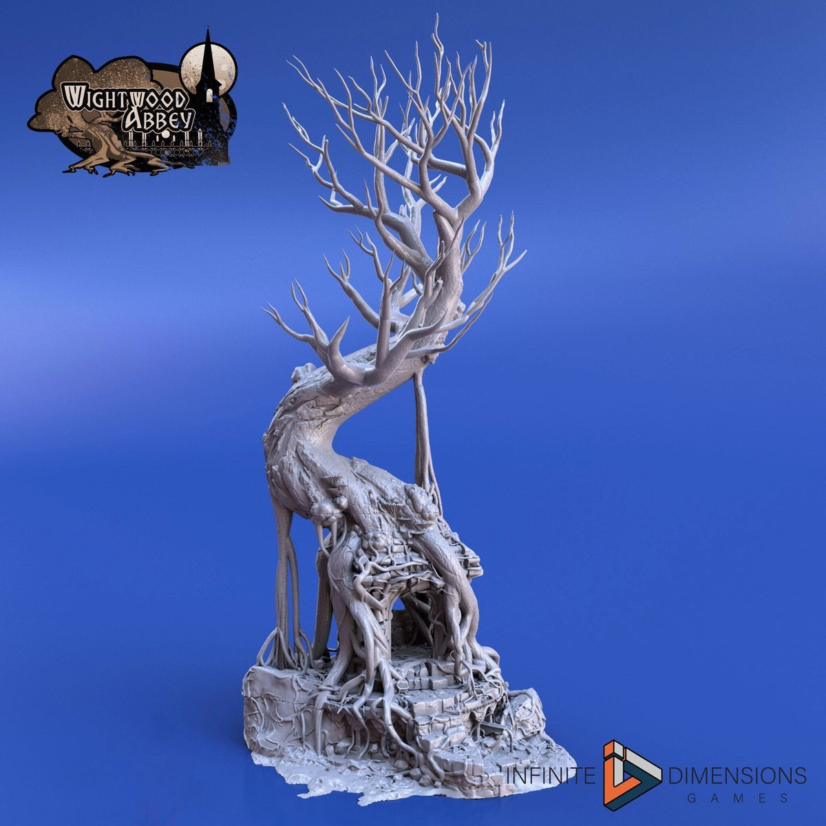 The Ancient Shrine - Whitewood Abbey Set | Diorama | DnD | Wargaming | Building | Forest | Fey - High Quality 3D Printed, 15mm, 28mm, 32mm-1