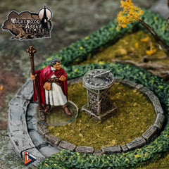 Wightwood Abbey Cloister Gardens Miniature Building - DnD, Wargaming, Model Train | Terrain | Town | Village | Plaza | Square | Pathfinder-8