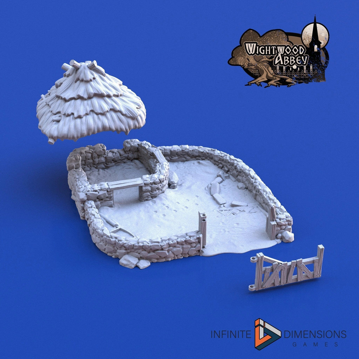 Medieval Porc Sty - Whitewood Abbey Set | Diorama | DnD | Wargaming | Building | Village | Town -  High Quality 3D Printed, 15mm, 28mm, 32mm-3