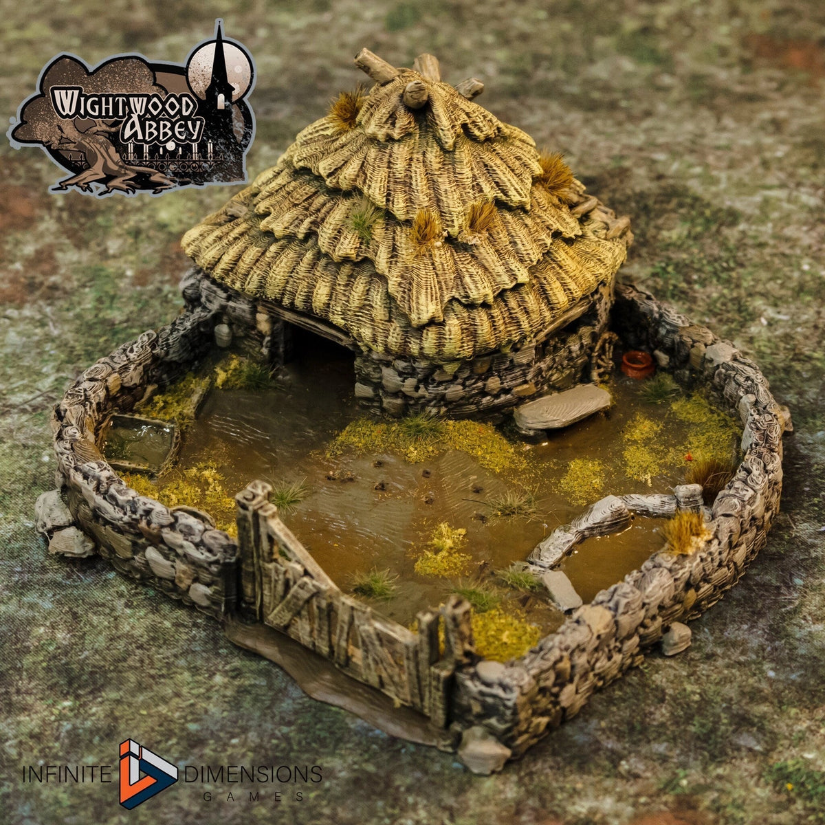 Medieval Porc Sty - Whitewood Abbey Set | Diorama | DnD | Wargaming | Building | Village | Town -  High Quality 3D Printed, 15mm, 28mm, 32mm-4