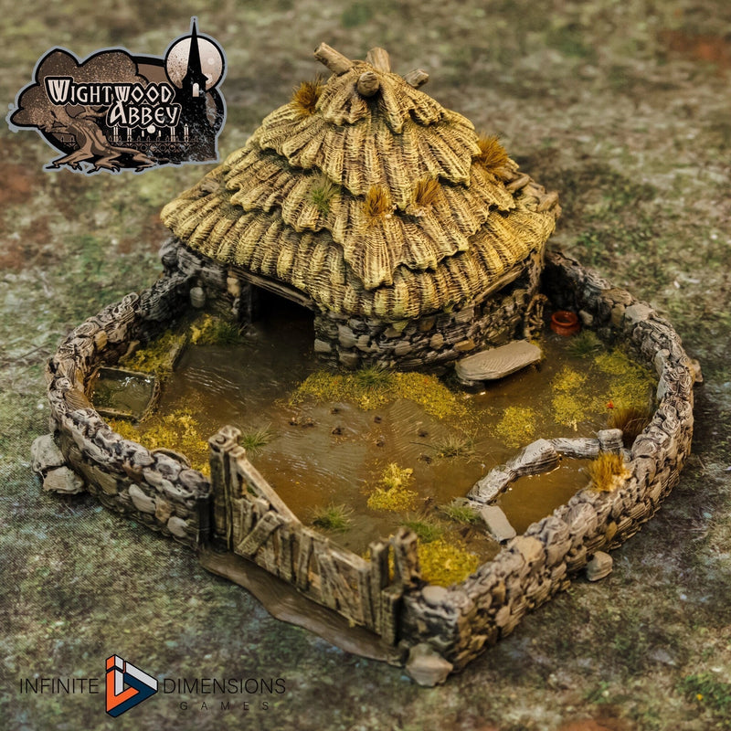 Medieval Porc Sty - Whitewood Abbey Set | Diorama | DnD | Wargaming | Building | Village | Town -  High Quality 3D Printed, 15mm, 28mm, 32mm-4