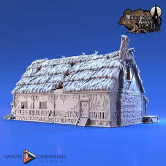 Thatched Longhouse - Whitewood Abbey Set | Diorama | DnD | Wargaming | Building | Village | Town - High Quality 3D Printed, 15mm, 28mm, 32mm-3