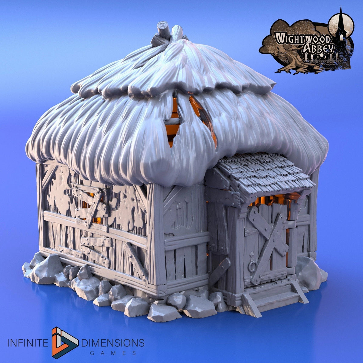 Prison Hut / Quarantine - Whitewood Abbey Set | Diorama | DnD | Wargaming | Building | Village |Town- High Quality 3D Printed 15mm 28mm 32mm-1