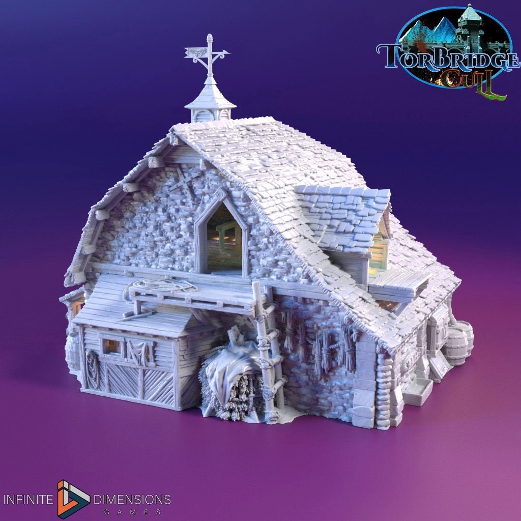 The Last Hearth Coach House Miniature Building - DnD, Wargaming, Model Train | Terrain | Town | Village | Inn | Hotel | Pathfinder | Home-3