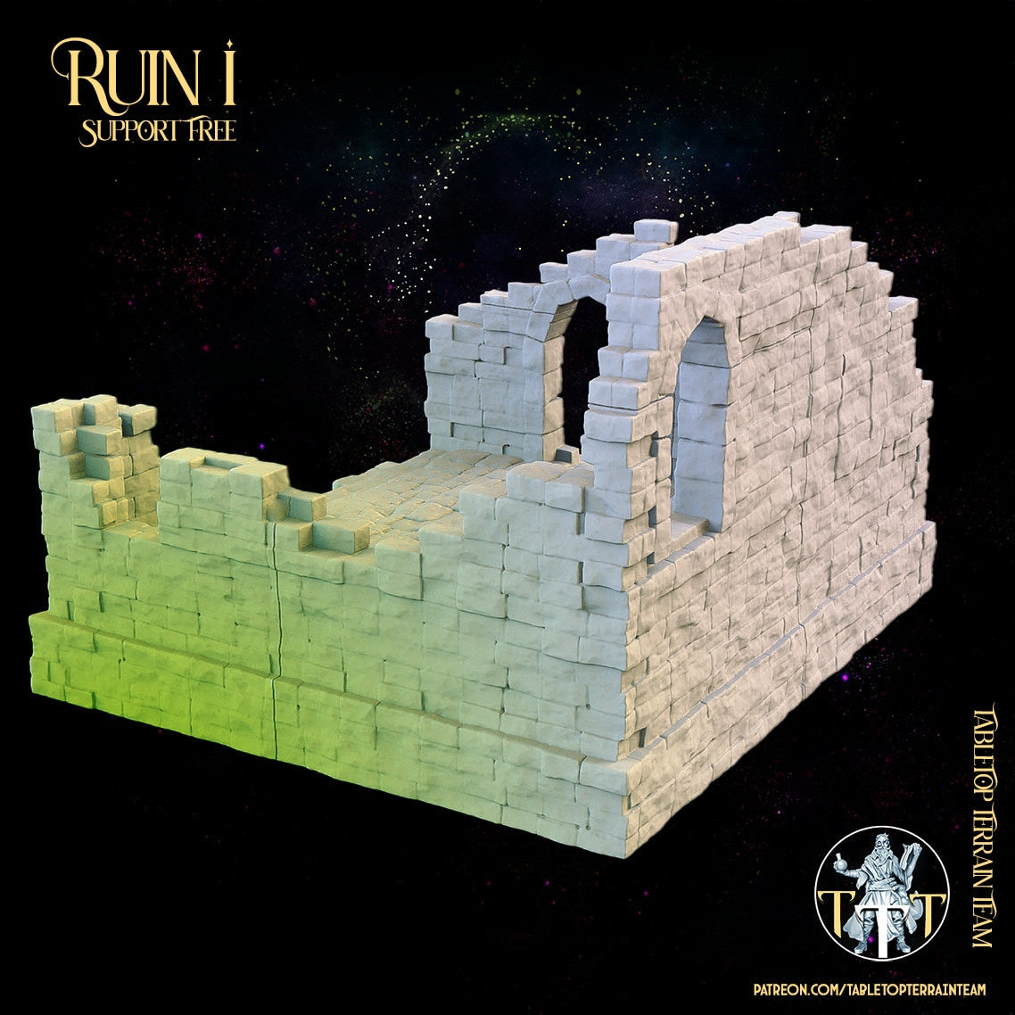 Ruins Terrain 1 - The Ruins of Ashborne - Tabletop Ruins Terrain for your DnD/Pathfinder/TTRPG and Wargaming setup!-4