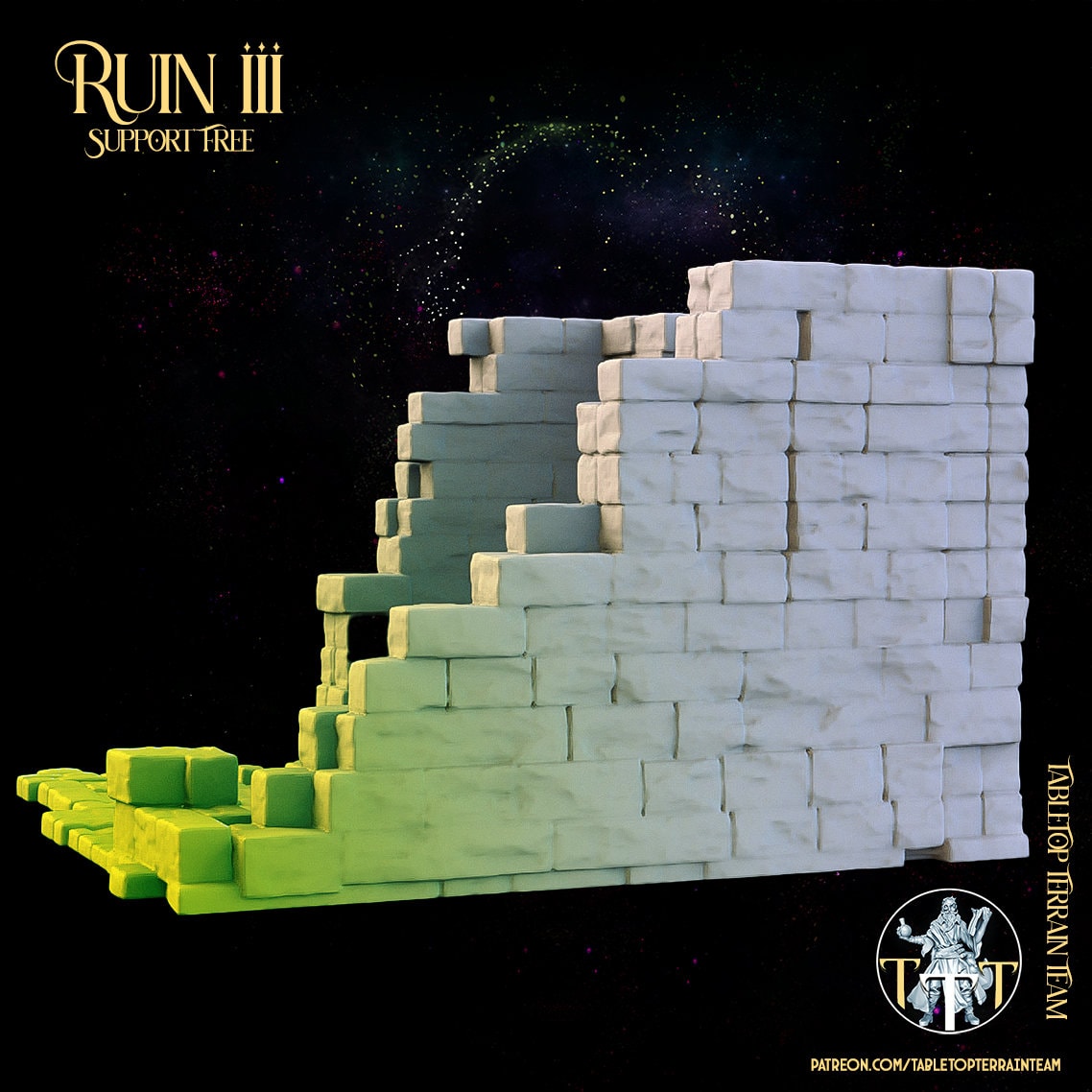 Ruins Terrain 3 - The Ruins of Ashborne - Tabletop Ruins Terrain for your DnD/Pathfinder/TTRPG and Wargaming setup!-3