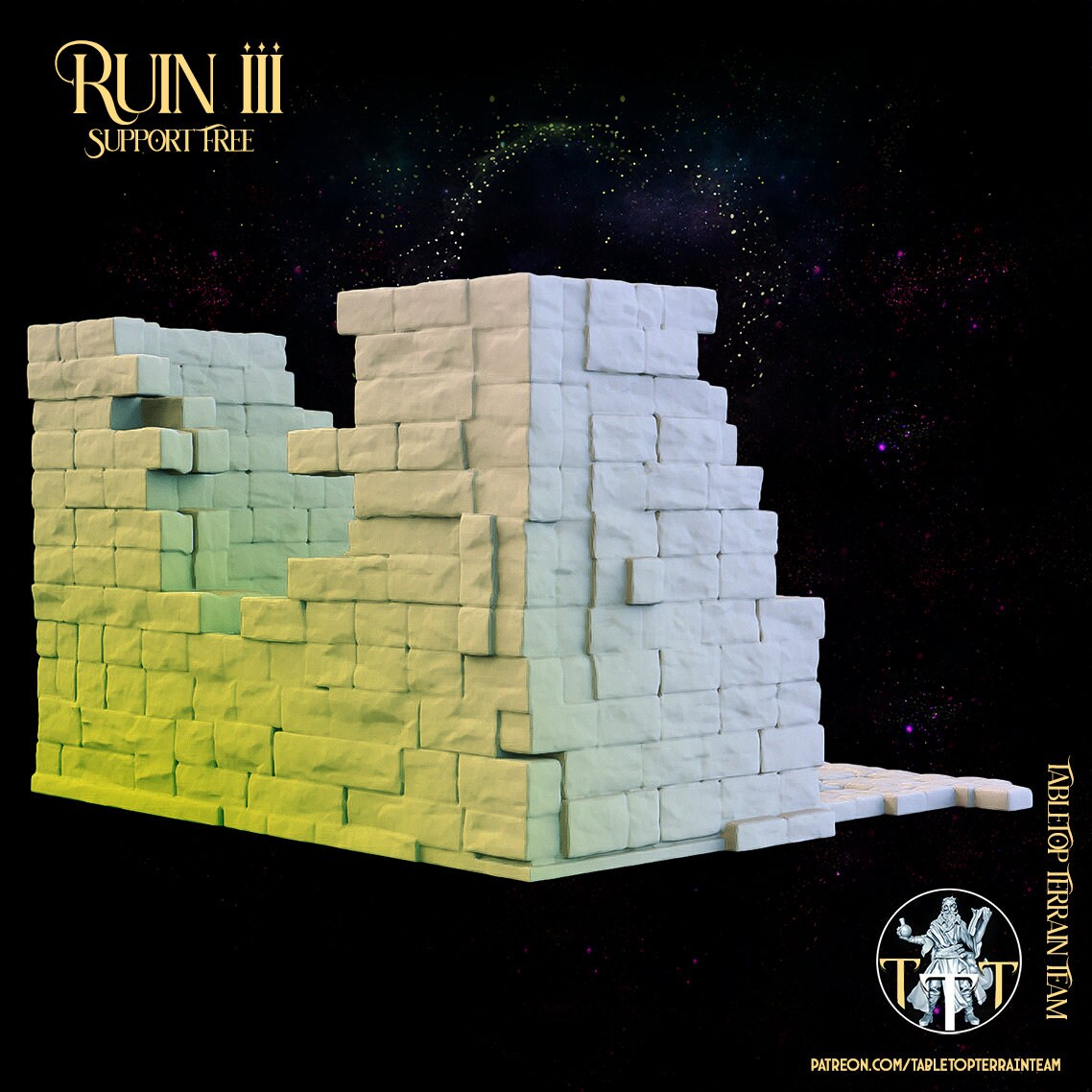 Ruins Terrain 3 - The Ruins of Ashborne - Tabletop Ruins Terrain for your DnD/Pathfinder/TTRPG and Wargaming setup!-4