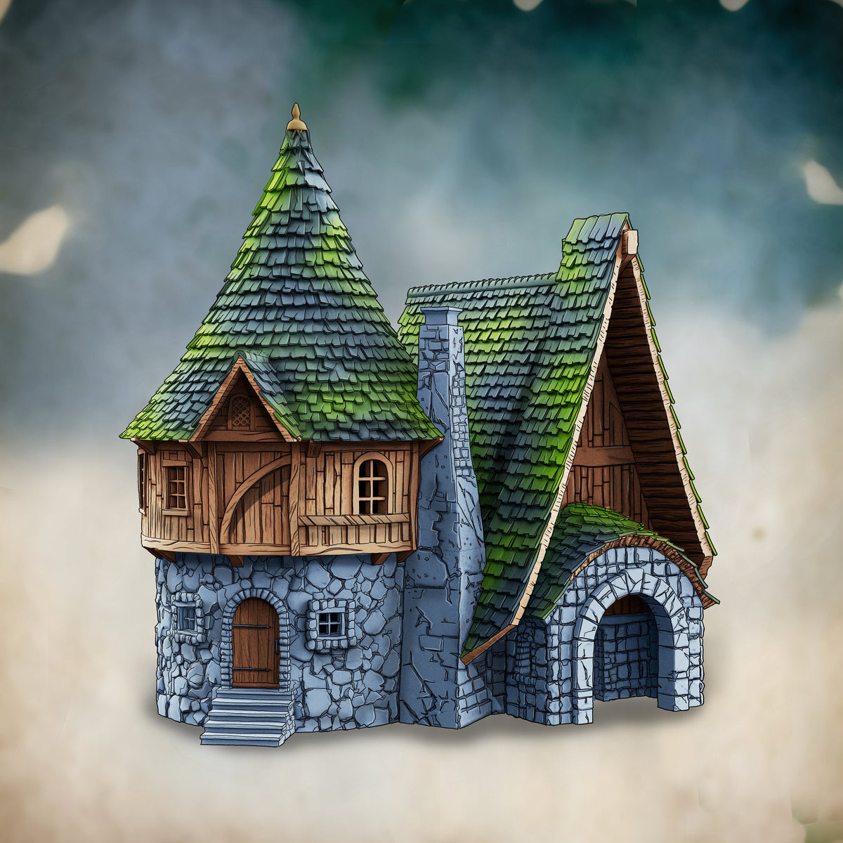 Realm of the Twin Scholars - Magic and Mages set - Medieval Tabletop Terrain for your DnD/Pathfinder/TTRPG and Wargaming setup!-2